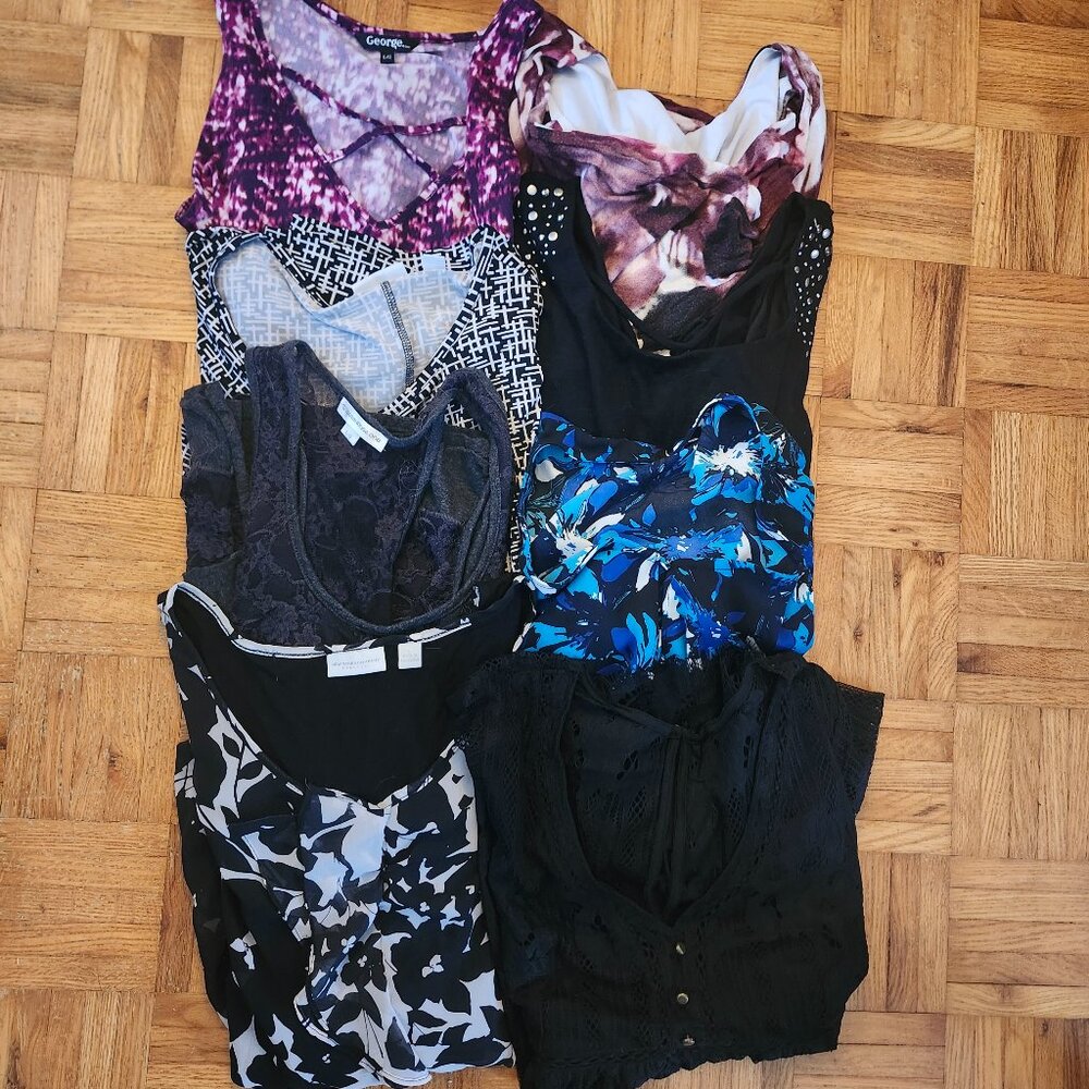 Lot of 8 - Women's Size L Tops Shirts